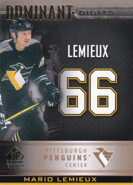 insert karta MARIO LEMIEUX 20-21 SP Signature Legends Dominant Digits Gold /66